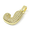 Brass Micro Pave Clear Cubic Zirconia Pendants KK-M279-01G-J-2