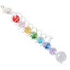 Glass Round & Octagonal Beads Hanging Suncatchers HJEW-JM04605-02-4