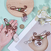 3Pcs Nuggets Natural Green Aventurine & Amethyst & Rose Quartz & Quartz Crystal Flowerpot Decoration HJEW-OC00089-3