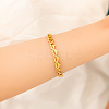 304 Stainless Steel Heart Link Chain Bracelets for Women STAS-H249-19G-2
