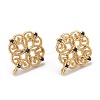 Brass Stud Earring Findings KK-K251-05G-02-1