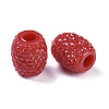 Opaque Resin European Jelly Colored Beads RESI-B025-02A-05-2