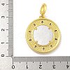 Rack Plating Brass Micro Pave Cubic Zirconia Pendants KK-G513-86G-3