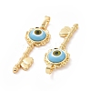 Handmade Evil Eye Lampwork Pendants ZIRC-F136-05G-06-3