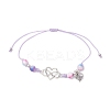 Natural Dyed White Jade Braided Bead Bracelets BJEW-JB09823-03-1