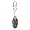 304 Stainless Steel Chain Pouch Natural Gemstone Pendant Decorations HJEW-JM01888-01-4