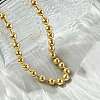 Rack Plating Brass Ball Chain Necklaces for Women NJEW-G102-01D-G-1