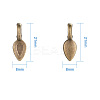Tibetan Style Glue-on Flat Pad Bails PALLOY-PH0005-01AB-2