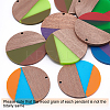 DIY Walnut Wooden Dangle Earring Making Kits DIY-OC0006-63-4