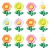 30Pcs 6 Colors Opaque Resin Pendants RESI-CJ0003-08-1