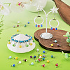 110Pcs 11 Style Glass Pendants PALLOY-TAC0305-7