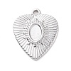 304 Stainless Steel Pendant Cabochon Settings STAS-G287-11-2