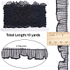 10 Yards Polyester Pleated Lace Trim OCOR-GF0003-52B-2