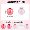 500Pcs 5 Colors Valentine's Day Transparent Acrylic Beads MACR-SP0001-29B-2