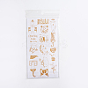 Cat Theme Glitter Self Adhesive Hot Stamping Stickers Sets DIY-WH0163-01-1