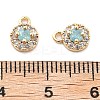 Brass Micro Pave Cubic Zirconia Charms KK-L222-001G-01-3