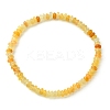 Natural Yellow Aventurine Flat Round Beaded Stretch Bracelets for Women BJEW-JB09717-02-1