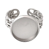 Curb Chains Shapes 304 Stainless Steel Ring Components STAS-P454-04D-P-2