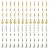 40Pcs 2 Colors Rack Plating Brass Curb Chain Extender KK-DC0004-27-1