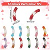 12Pcs 12 Colors Polymer Clay Rhinestone Tube Beads RB-AR0003-18-2