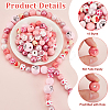 150Pcs 15 Styes Spray Painted Natural Wood European Beads WOOD-PH0003-09-4