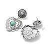Valentine's Day Heart Jewelry for Women EJEW-K262-01A-AS-2