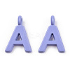 Rack Plating Spray Painted Alloy 1-Loop Link Pendants PALLOY-N176-01A-2