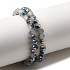 Electroplate Glass Faceted Rondelle Beads Strands EGLA-D020-4x3mm-M3-5