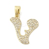 Brass Micro Pave Cubic Zirconia Pendants ZIRC-C012-01G-22-1