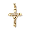 Brass Micro Pave Cubic Zirconia Pendants KK-A212-10E-G-1