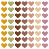 56Pcs 7 Colors Heart Polyester Embroidery Cloth Patches DIY-MA0006-84-1