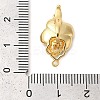 Brass with Black Enamel Fold Over Clasps KK-G505-20G-3