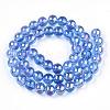 Electroplate Transparent Glass Beads Strands GLAA-T032-T8mm-AB04-3