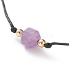 Faceted Natural Gemstone Pendant Necklaces NJEW-JN03230-3