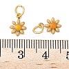 Brass Enamel Charms KK-C110-16B-02G-3