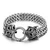 Mask Viking 304 Stainless Steel Wheat Chain Bracelets for Men FS-WGC8E20-10-1