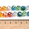 Electroplate Transparent Glass Beads Strands EGLA-K015-16-4