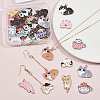 48PCS 24 Style Rack Plating Alloy Enamel Pendants ENAM-CA0001-57-5