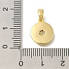 Brass Micro Pave Cubic Zirconia and Shell Pendants KK-K388-77G-01-3