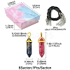 DIY Natural Gemstone & Waxed Cord Necklace Making Kits DIY-FS0008-04A-4