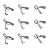 Non-Tarnish 201 Stainless Steel Pinch Bails X-STAS-E076-09-1
