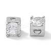 Rack Plating Brass Micro Pave Cubic Zirconia Beads KK-Z071-39P-2