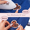 10Pcs 10 Styles Polyester Leopard Print Embroidery Cloth Iron on/Sew on Patches PATC-TA0001-59-5