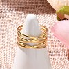 304 Stainless Steel Multilayer Open Cuff Rings LS-RJEW-Z077-01G-04-2