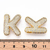 Brass Micro Pave Cubic Zirconia Pendants KK-N254-06G-K-3