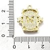 Alloy Cellulose Acetate Rhinestone Pendant PALLOY-E582-07G-01-3