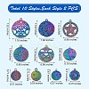 Rack Plating 20Pcs 10 Style 304 Stainless Steel Pendants STAS-SZ0002-60-7