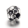 Large Hole Football Alloy Enamel European Beads X-MPDL-L013-02B-1