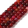 Dyed & Heated Natural Dragon Veins Agate Beads Strands G-P539-A01-25-1