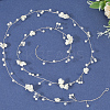 Handmade Imitation Pearl with Polyester and Resin Flower Headbands Hair Vine for Bride OHAR-WH20010-07S-7